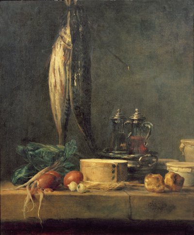 Stillleben mit Fisch von Jean Baptiste Simeon Chardin